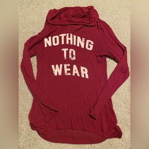 Red nothing to wear hoodie
